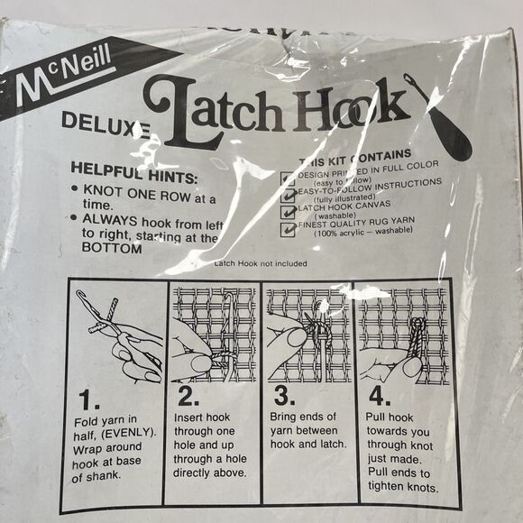 McNeill Latch Hook Kit Beginner Rocking Horse 7211 Age 8 Up 12x12 In Craft - Picture 9 of 10